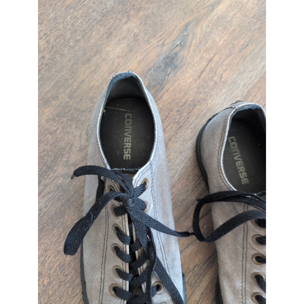 Converse Chuck Taylor All Star Sz 11  Low Top Canvas Denim Grey/Black Studs - Picture 2 of 16